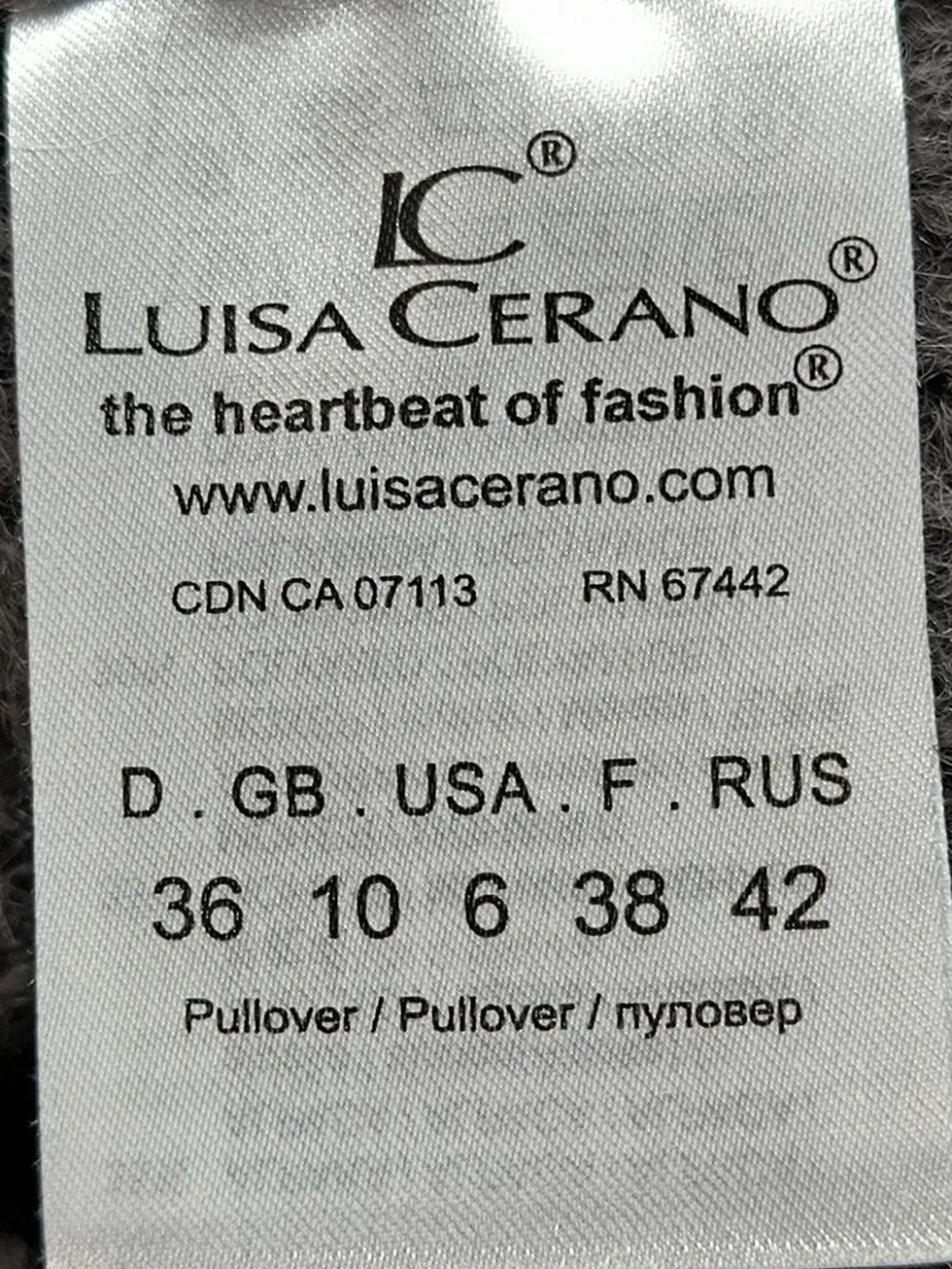 Feinstrickpullunder Größe 36