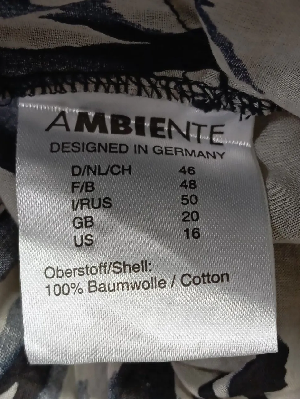 Langarmhemd Größe 46