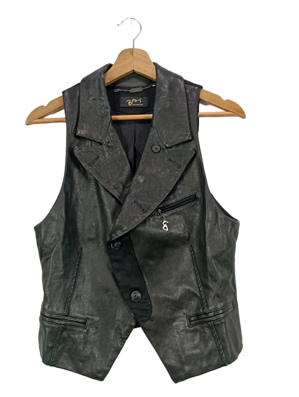 Lederweste Größe 38