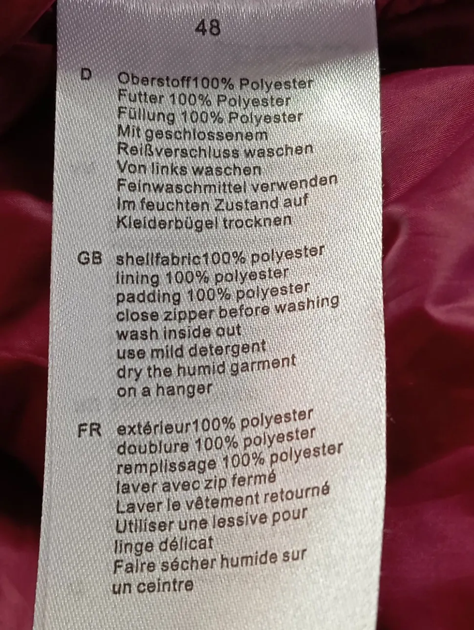 Steppweste Größe 48